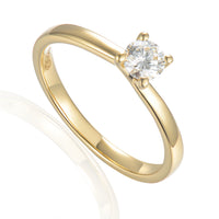 Solitaire Or Jaune Diamant