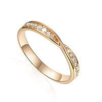 Alliance Or Rose Diamants