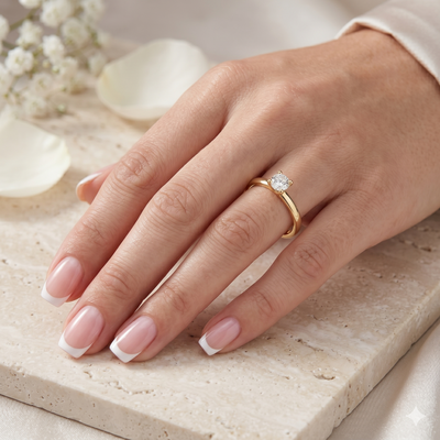Solitaire Or Jaune Diamant