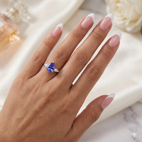 Bague Or Blanc Tanzanite Diamants