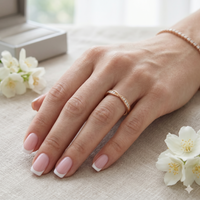 Alliance Or Rose Diamants